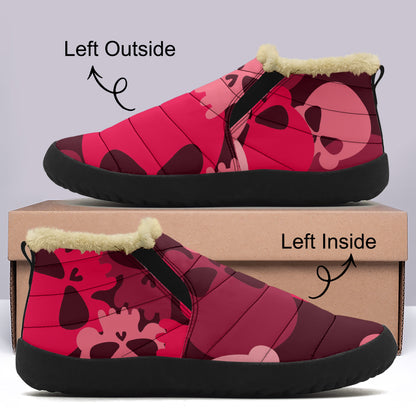 Red Skull Faux Fur Slipper Slipper JLR Design