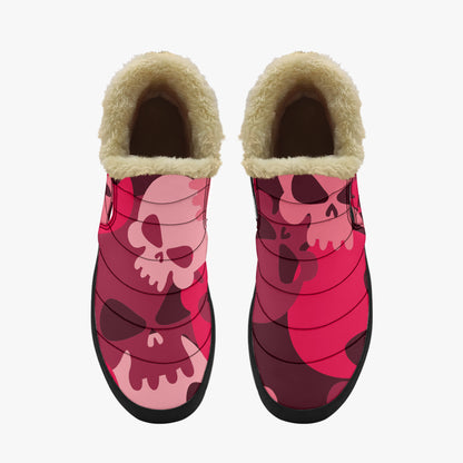 Red Skull Faux Fur Slipper Slipper JLR Design