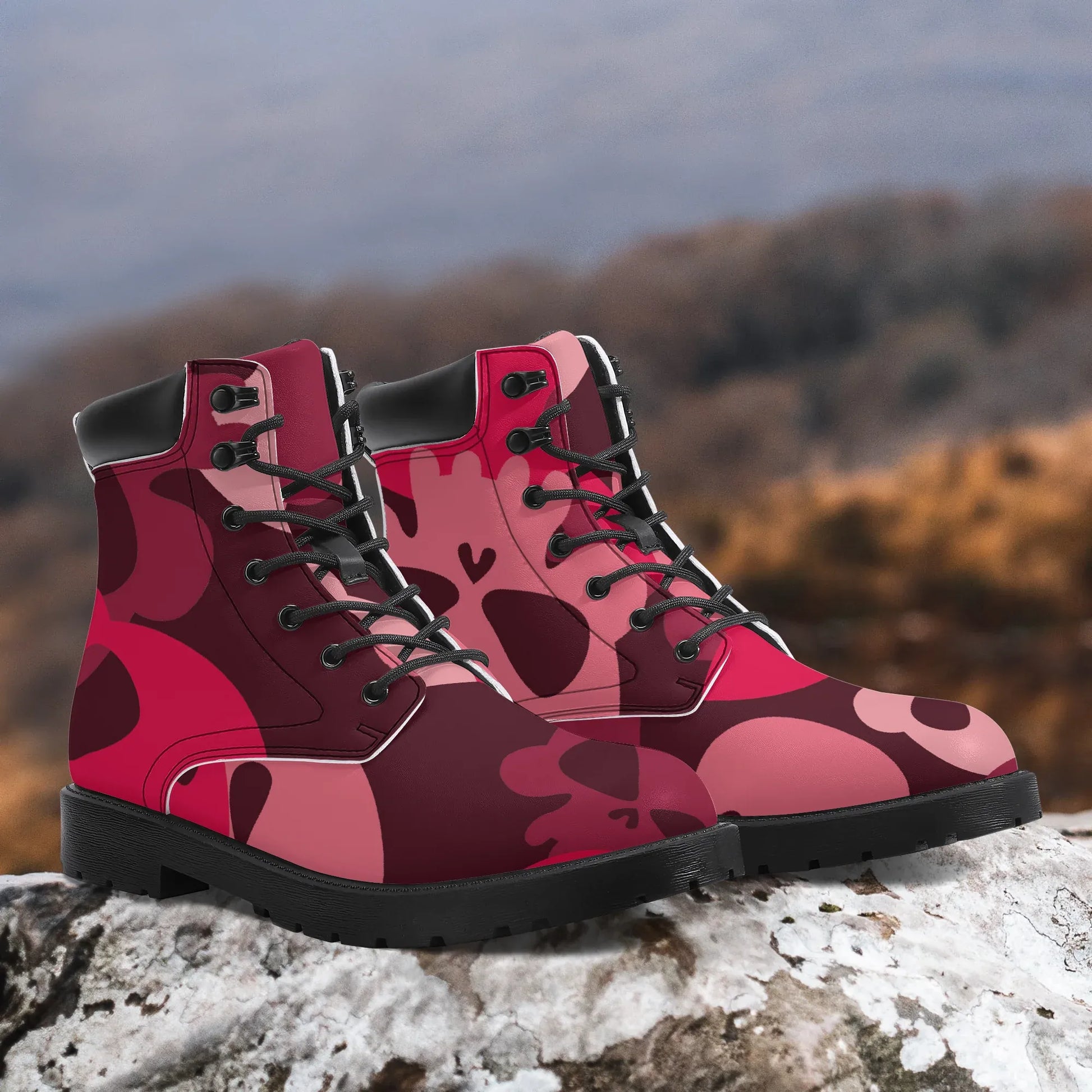 Red Skull Leder Boots | Stylische und Warme Winterstiefel Boots JLR Design