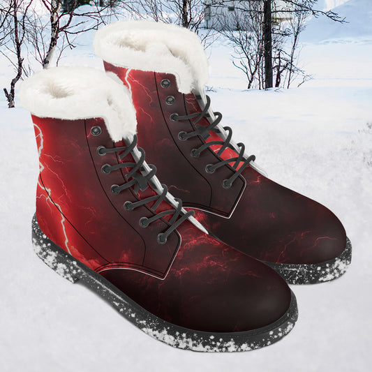 Red Thunder Faux Fur Leder Boots Boots JLR Design