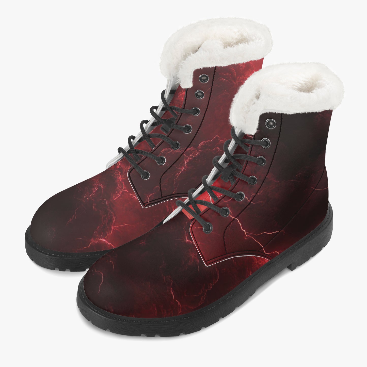 Red Thunder Faux Fur Leder Boots Boots JLR Design