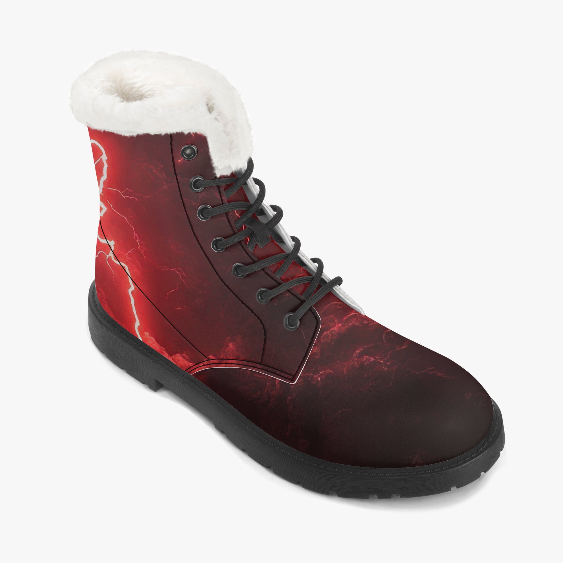 Red Thunder Faux Fur Leder Boots Boots JLR Design