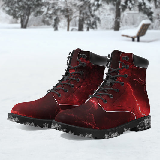 Red Thunder Leder Boots | Stylische und Warme Winterstiefel Boots JLR Design