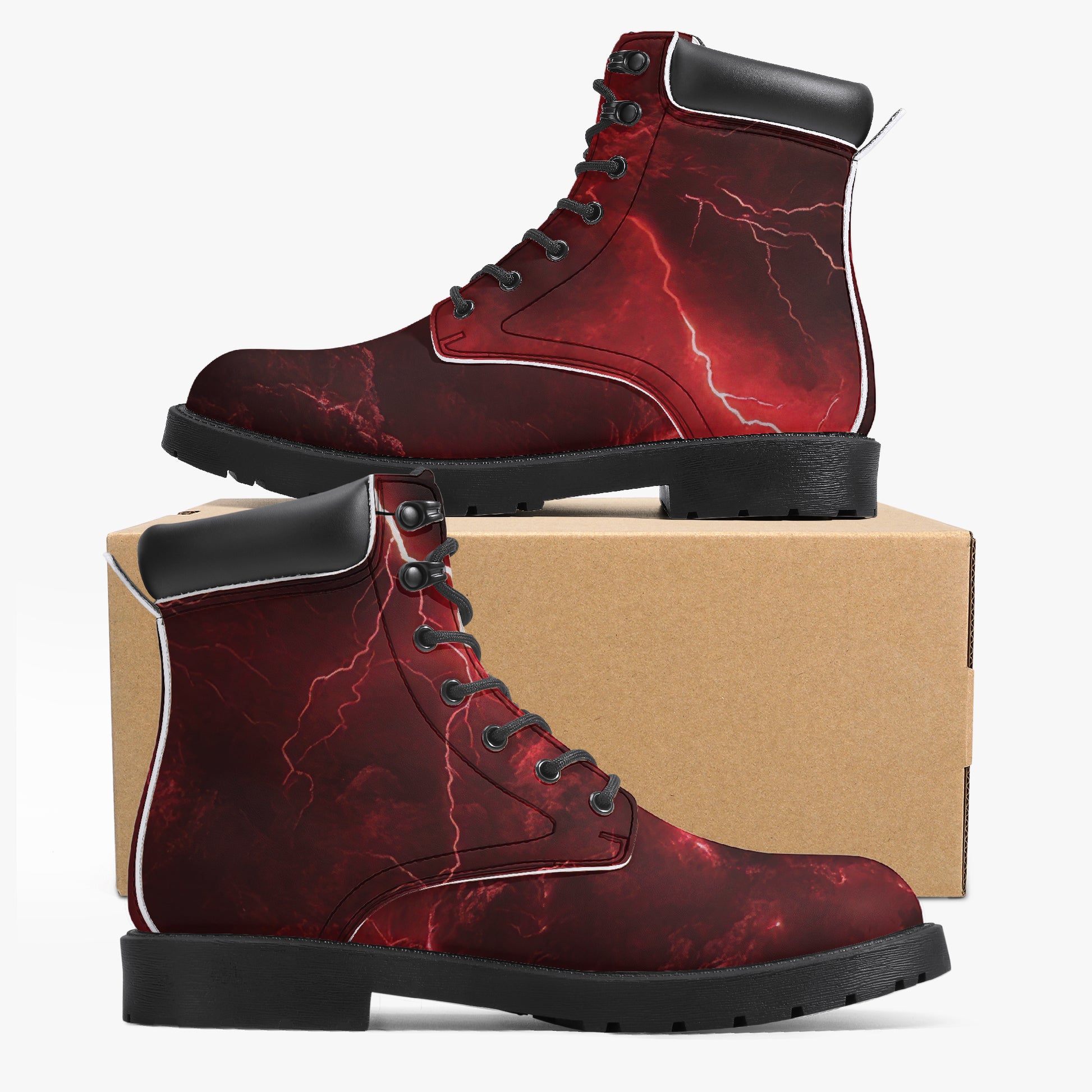 Red Thunder Leder Boots | Stylische und Warme Winterstiefel Boots JLR Design