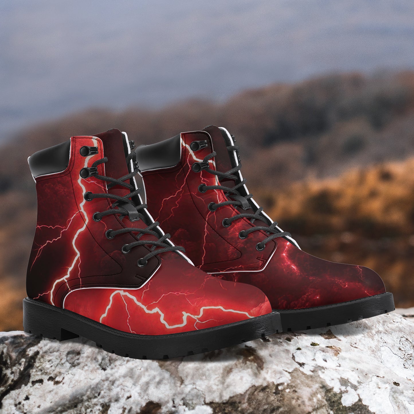 Red Thunder Leder Boots | Stylische und Warme Winterstiefel Boots JLR Design