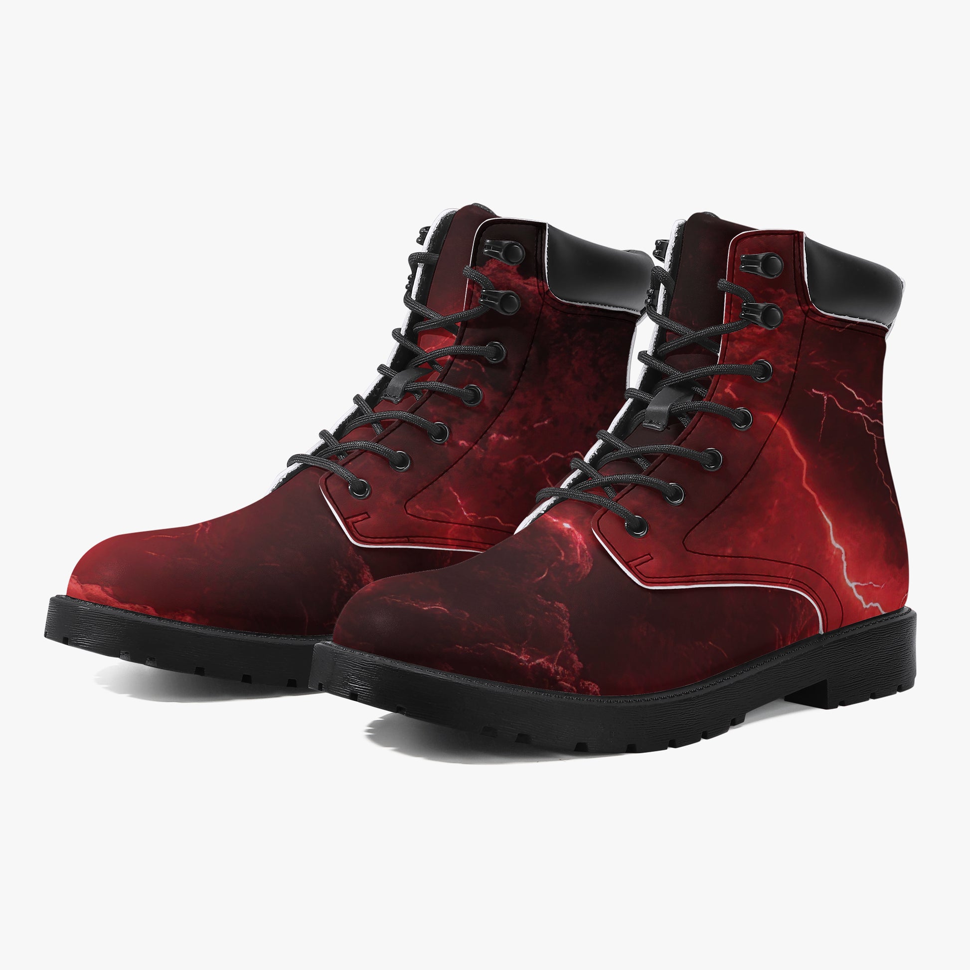 Red Thunder Leder Boots | Stylische und Warme Winterstiefel Boots JLR Design