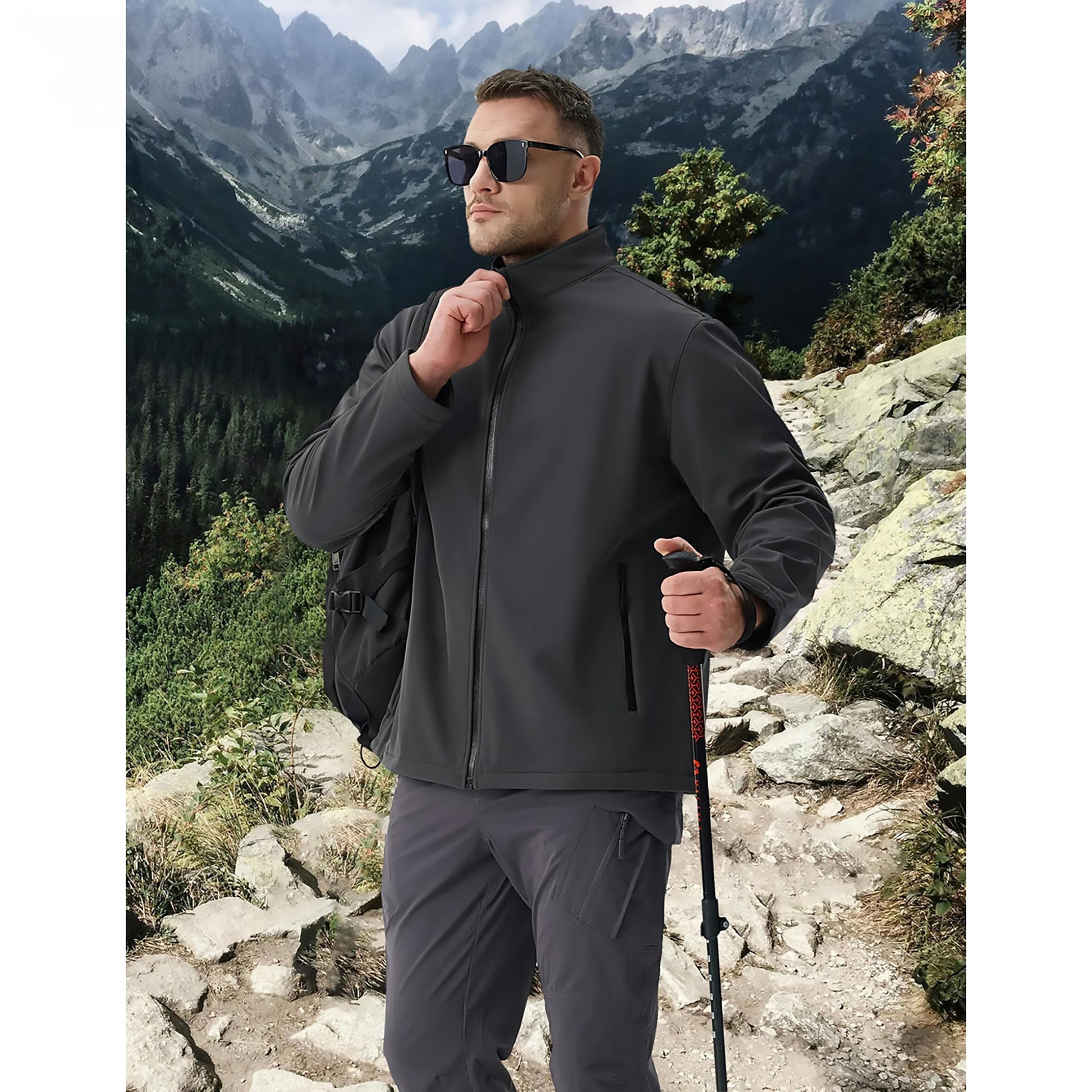 Robuste Herren-Windbreaker-Jacke – Mit schützendem Fleece-Futter Jacke JLR Design