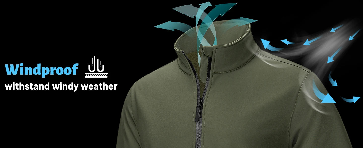 Robuste Herren-Windbreaker-Jacke – Mit schützendem Fleece-Futter Jacke JLR Design