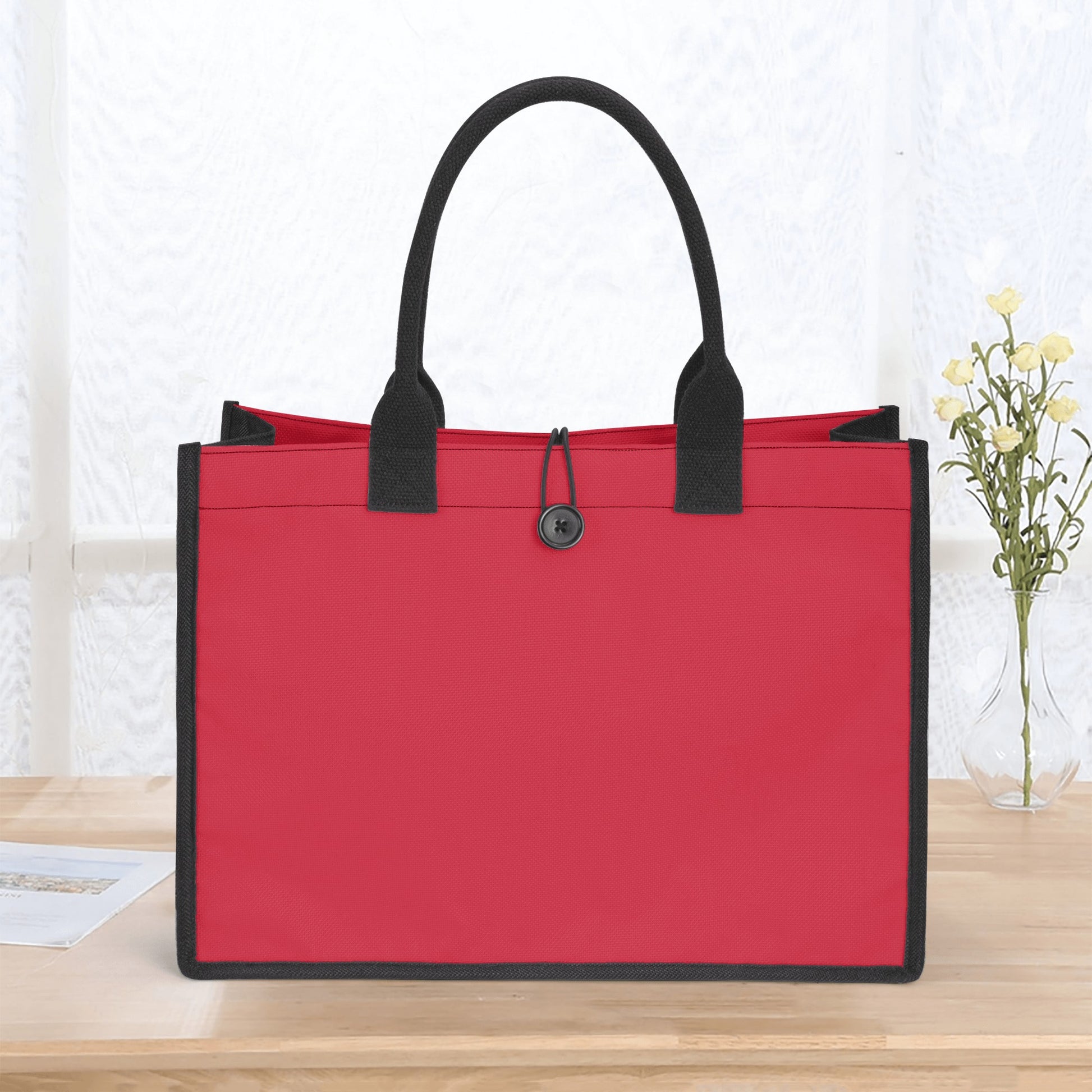 Rote Canvas Shopper Tasche Einkaufstasche JLR Design