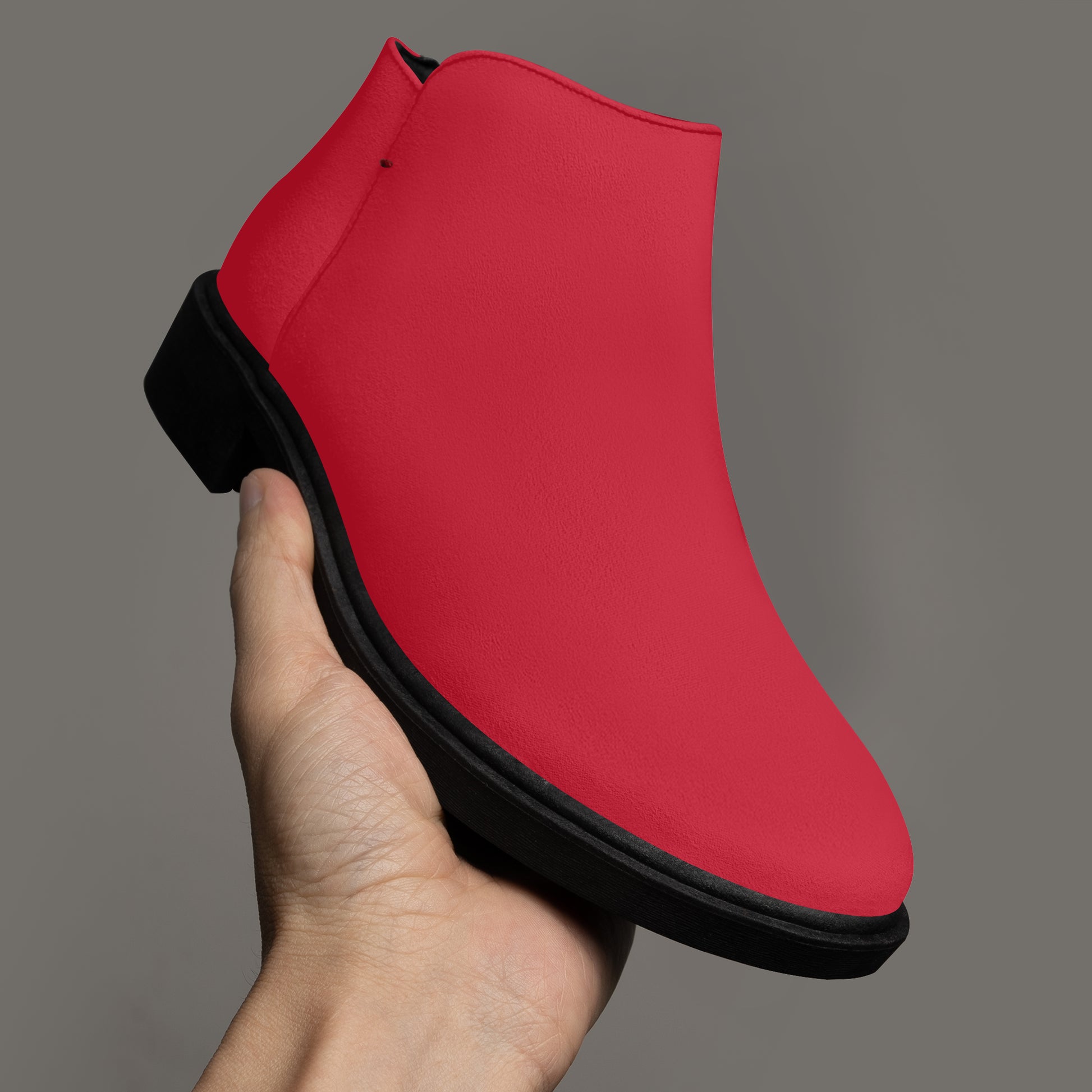 Rote elegante Reißverschluss-Stiefeletten Stiefeletten JLR Design