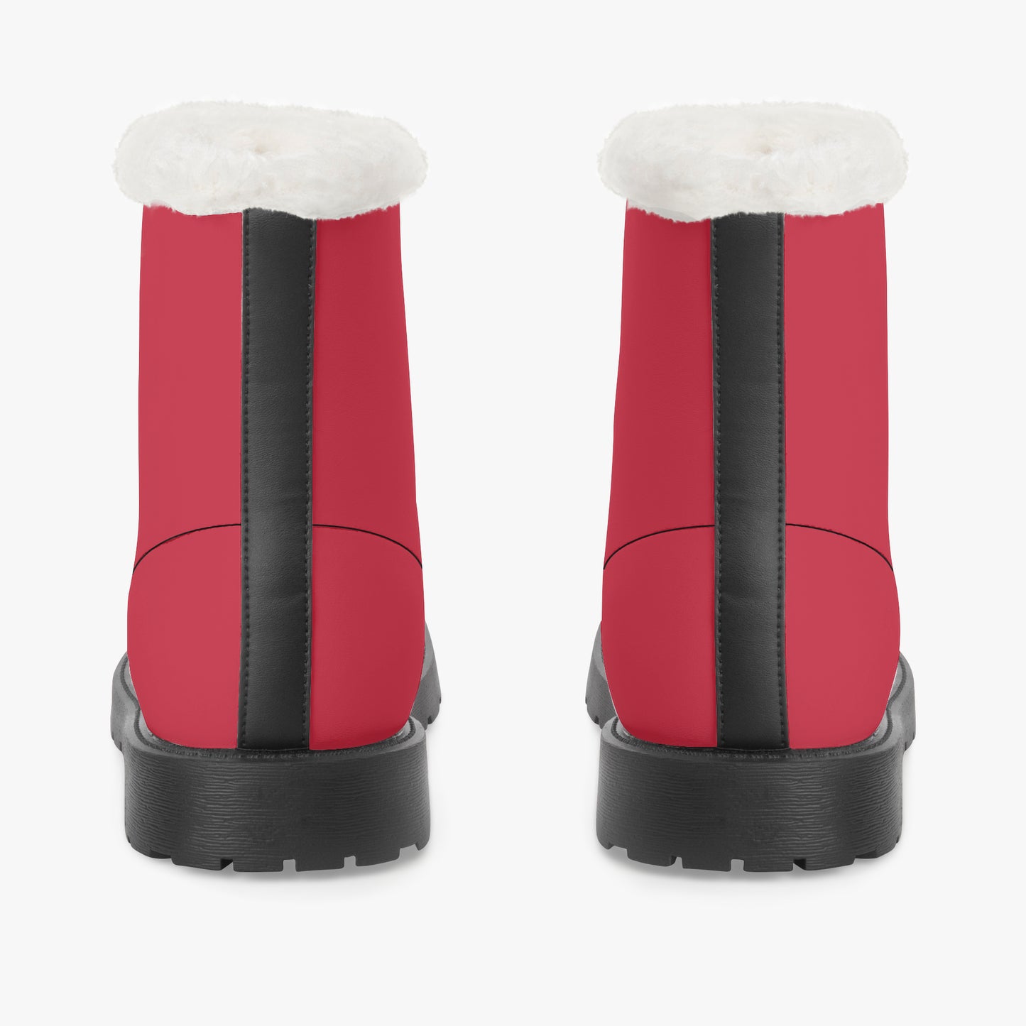 Rote Faux Fur Leder Boots Boots JLR Design