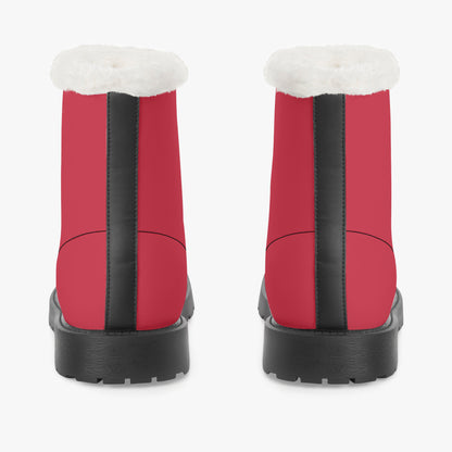 Rote Faux Fur Leder Boots Boots JLR Design