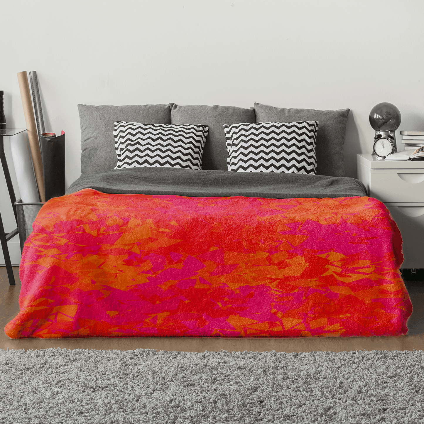 Rote Fleece - Decke Blanket Basic JLR Design