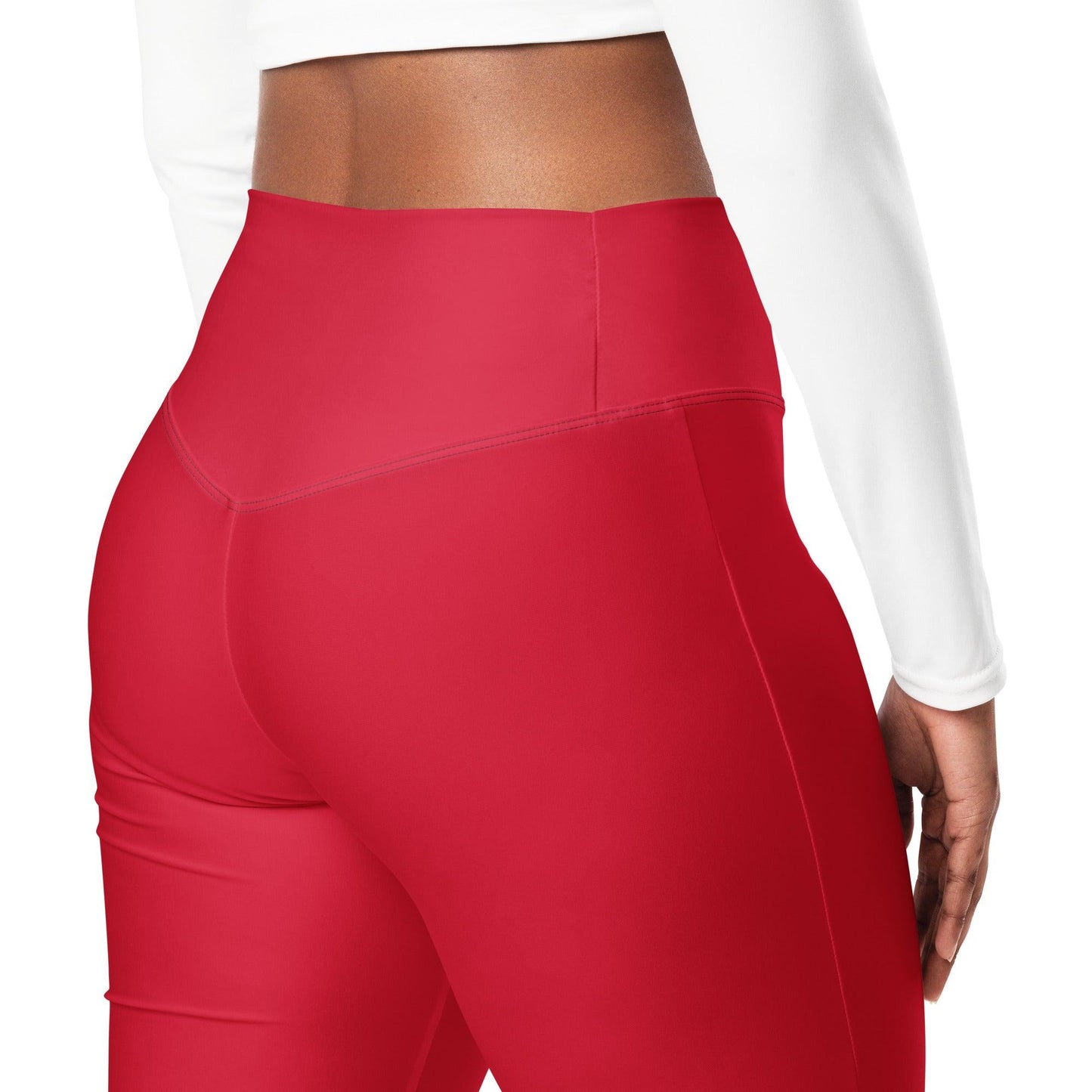 Rote High Waist Flare Leggings Flare Leggings 59.99 Flare, High, Leggings, rote, Waist JLR Design