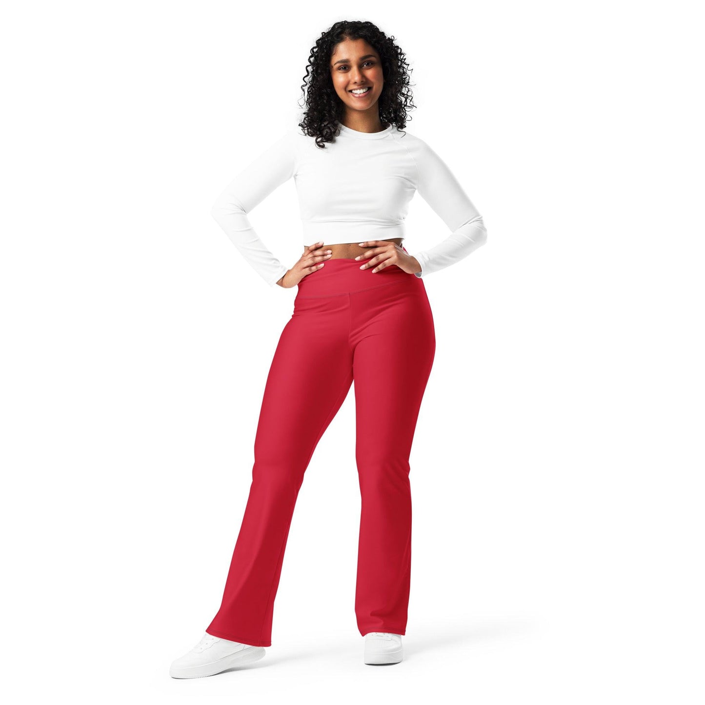 Rote High Waist Flare Leggings Flare Leggings 59.99 Flare, High, Leggings, rote, Waist JLR Design