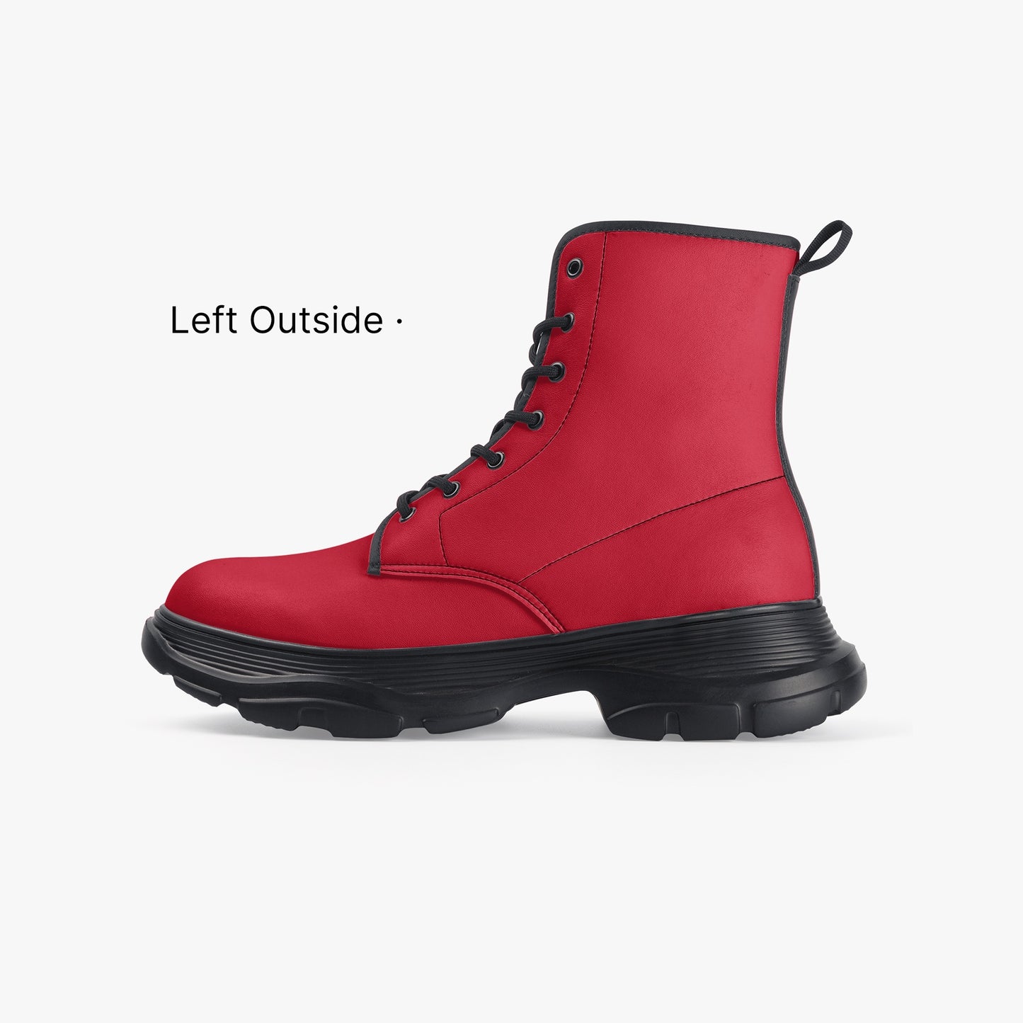 Rote Leather Chunky Boots Boots JLR Design