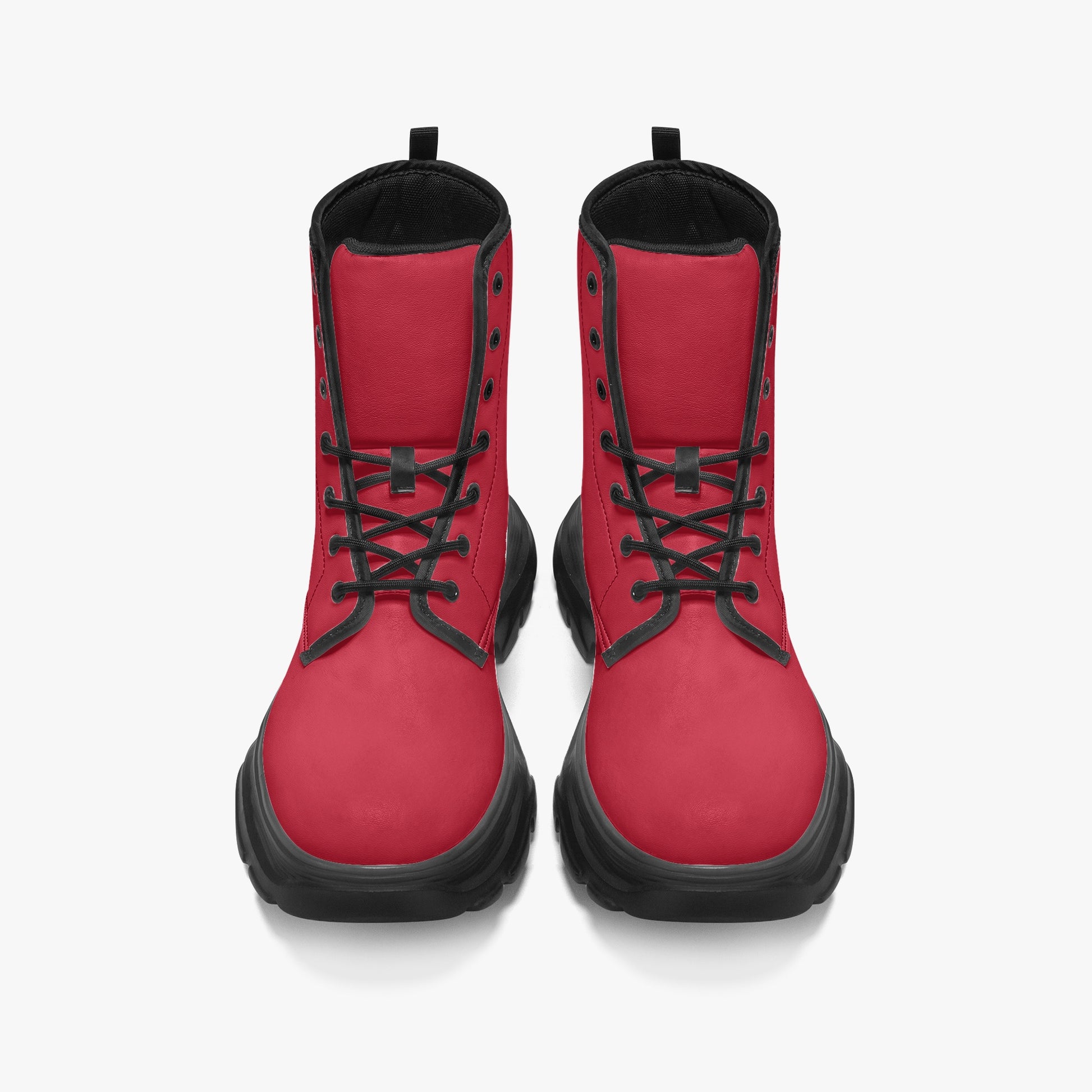 Rote Leather Chunky Boots Boots JLR Design