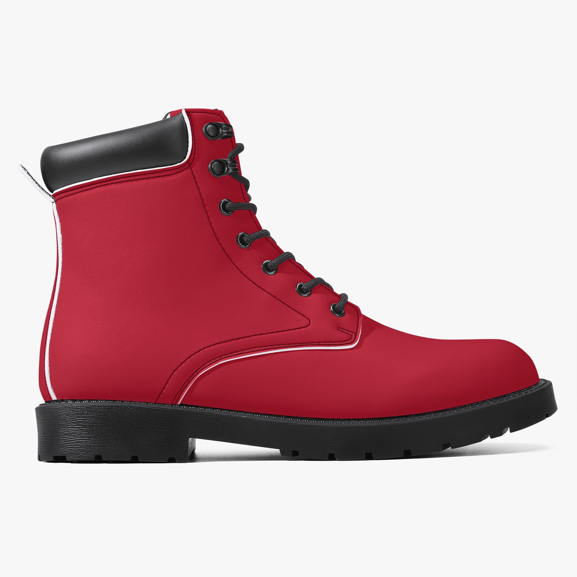 Rote Leder Boots | Stylische und Warme Winterstiefel Boots JLR Design