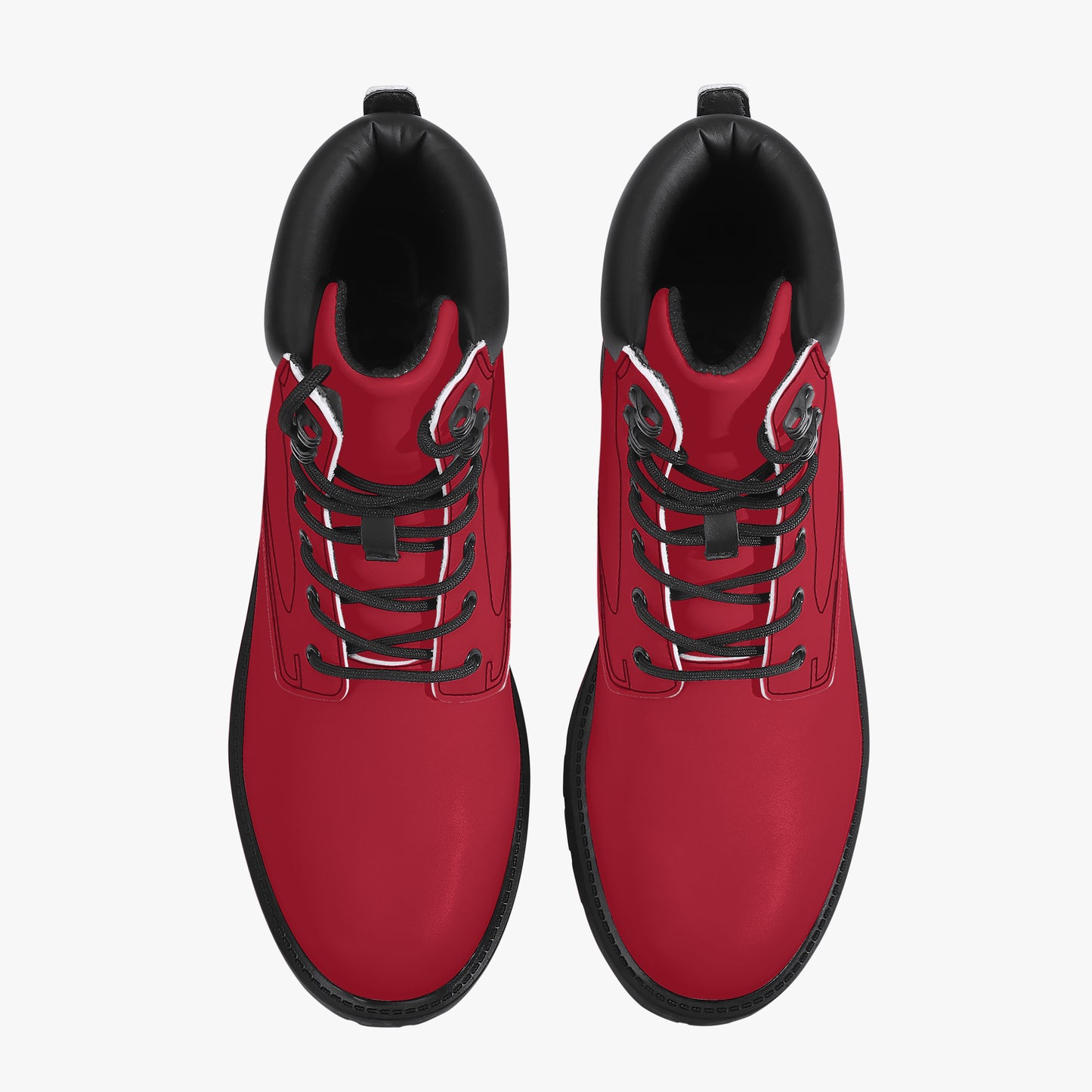 Rote Leder Boots | Stylische und Warme Winterstiefel Boots JLR Design