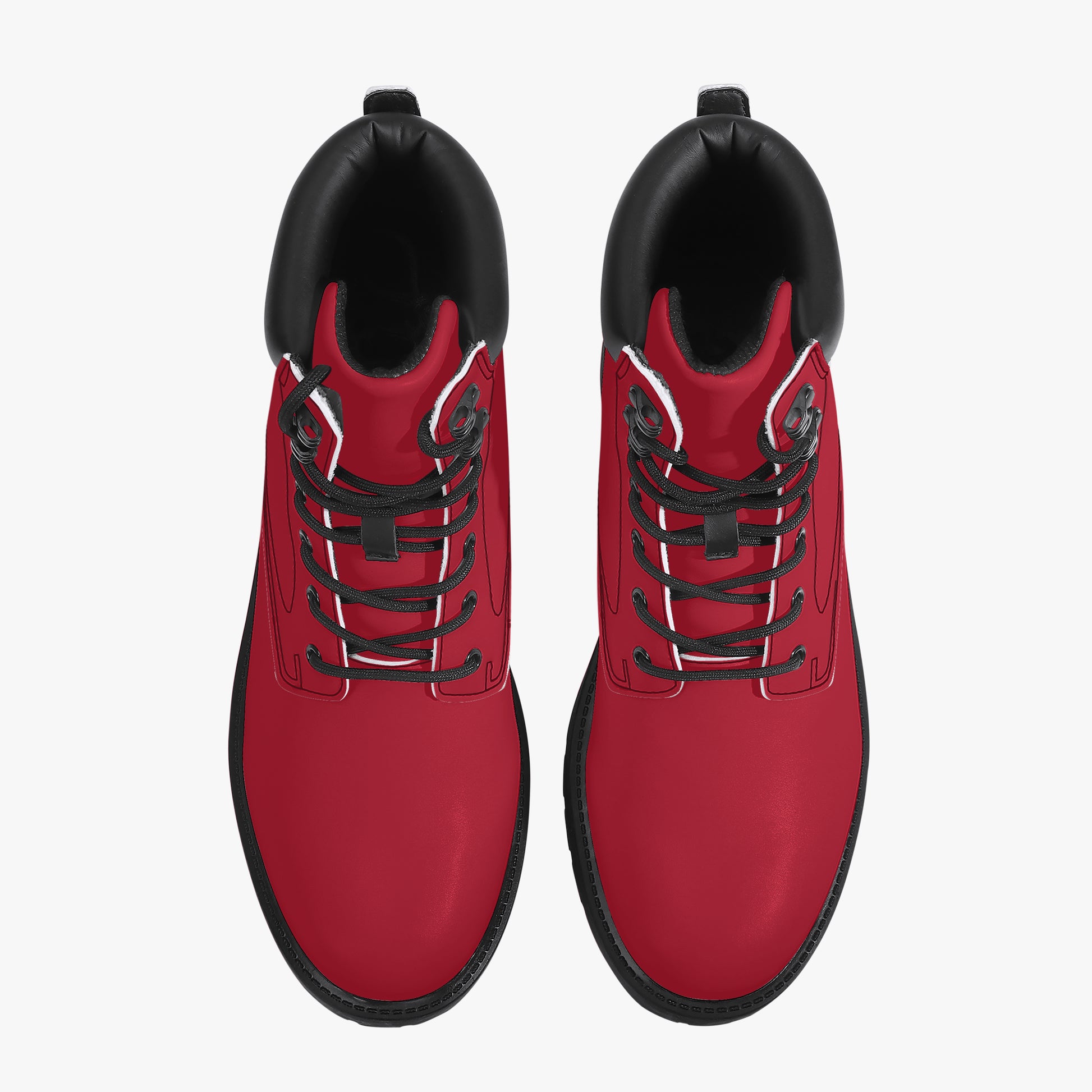 Rote Leder Boots | Stylische und Warme Winterstiefel Boots JLR Design