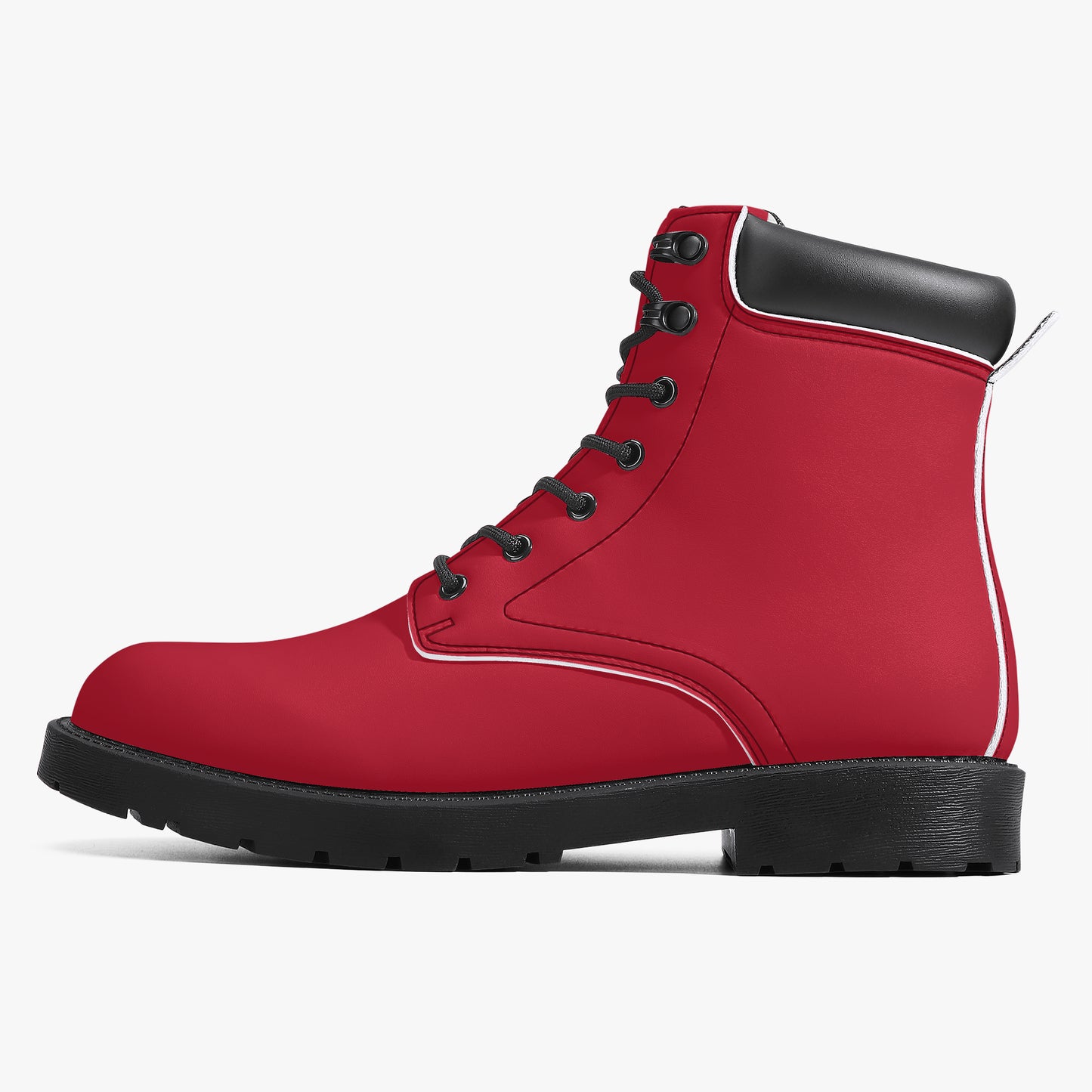 Rote Leder Boots | Stylische und Warme Winterstiefel Boots JLR Design