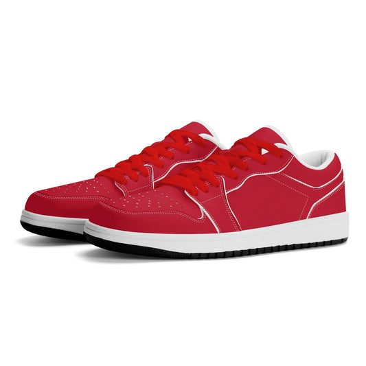 rote-low-top-leder-sneaker-fur-damen-sneaker-jlr-design-63605 - JLR Design