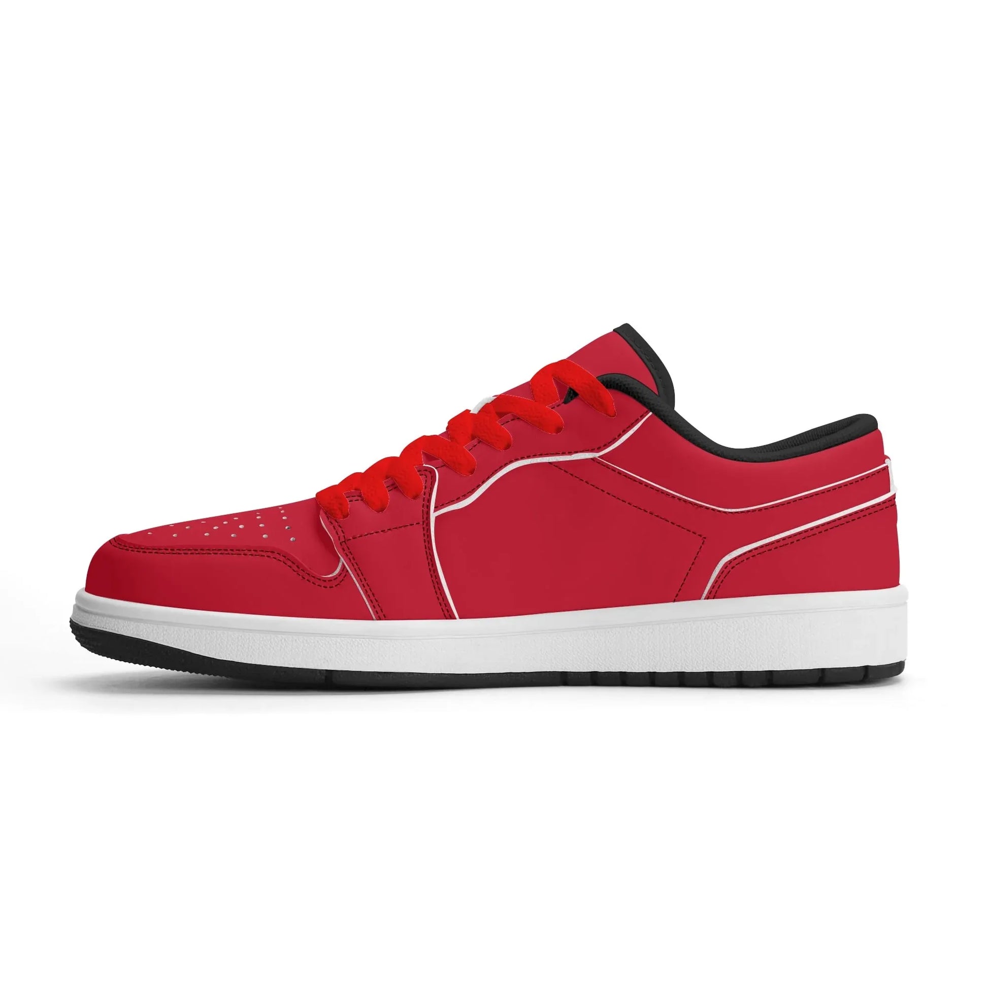 rote-low-top-leder-sneaker-fur-damen-sneaker-jlr-design-58436 - JLR Design