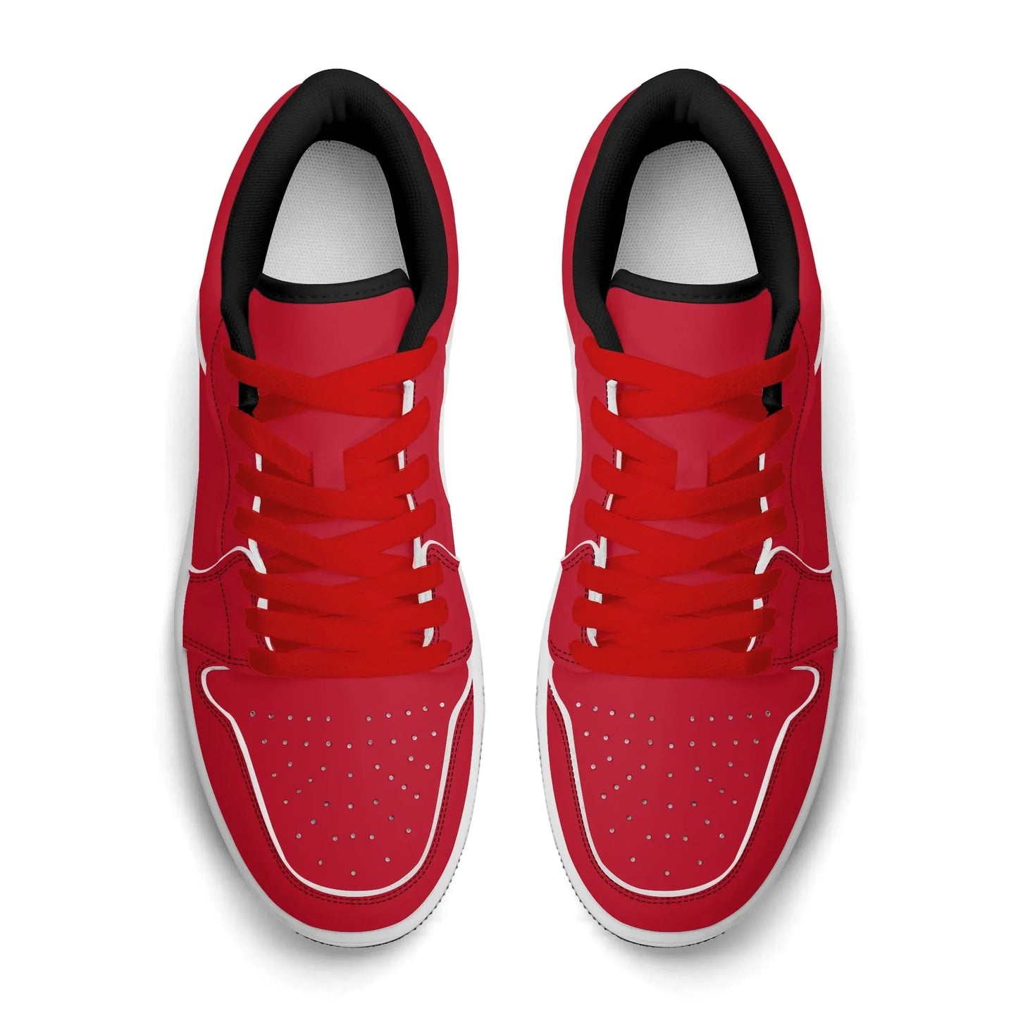rote-low-top-leder-sneaker-fur-damen-sneaker-jlr-design-79422 - JLR Design