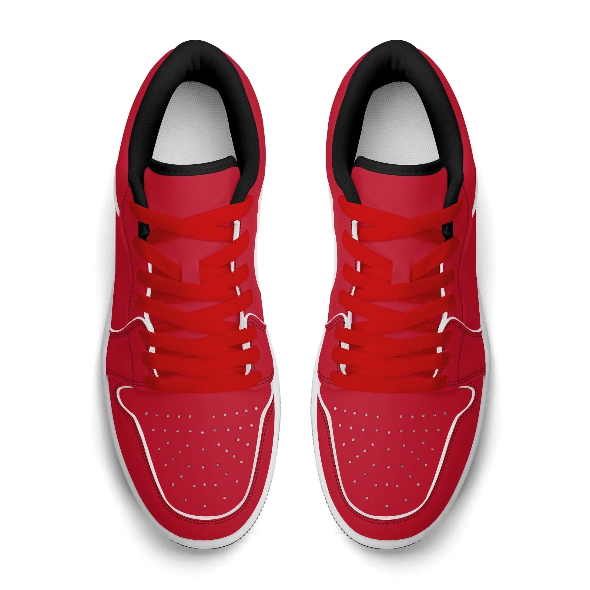 rote-low-top-leder-sneaker-fur-damen-sneaker-jlr-design-79422 - JLR Design