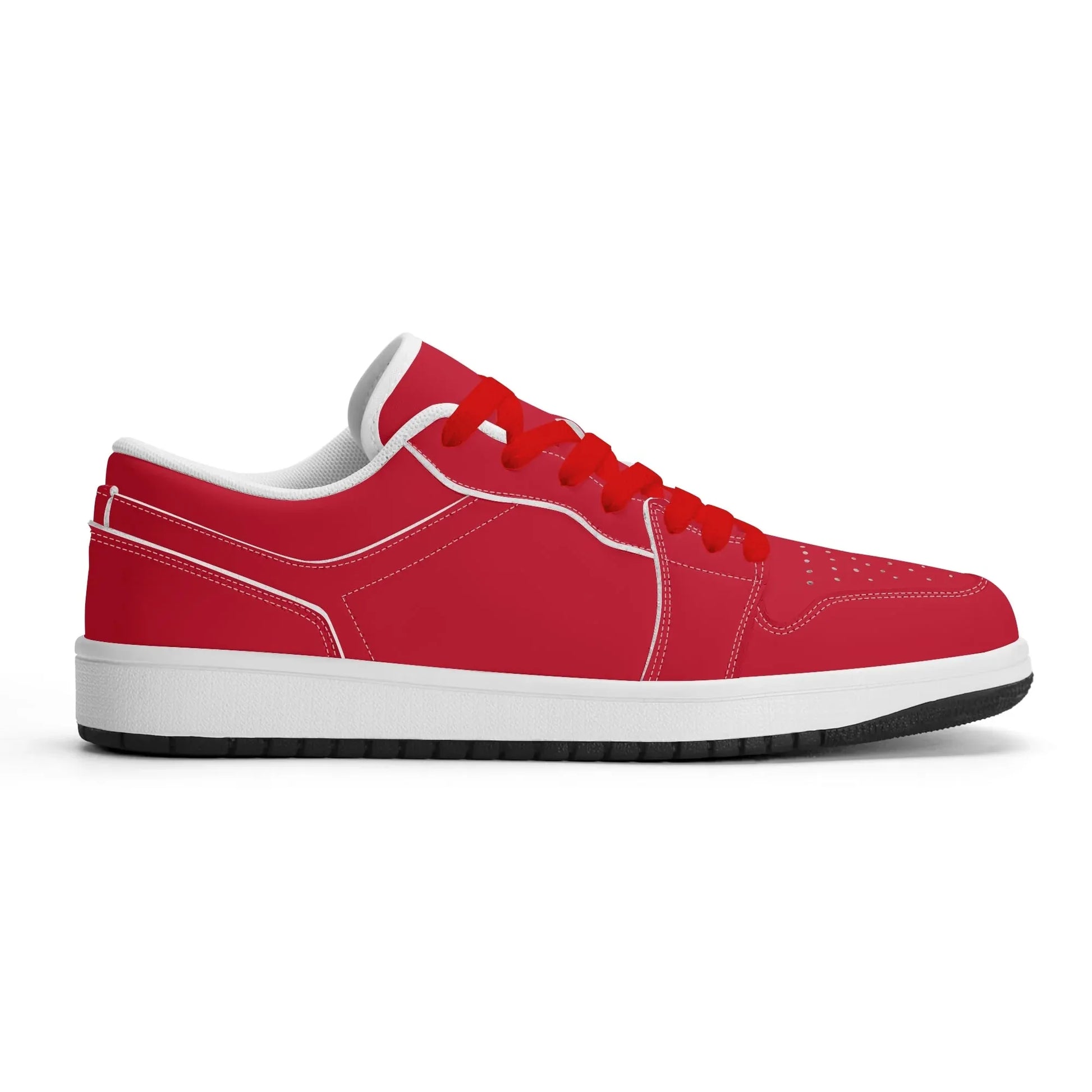 rote-low-top-leder-sneaker-fur-damen-sneaker-jlr-design-30610 - JLR Design