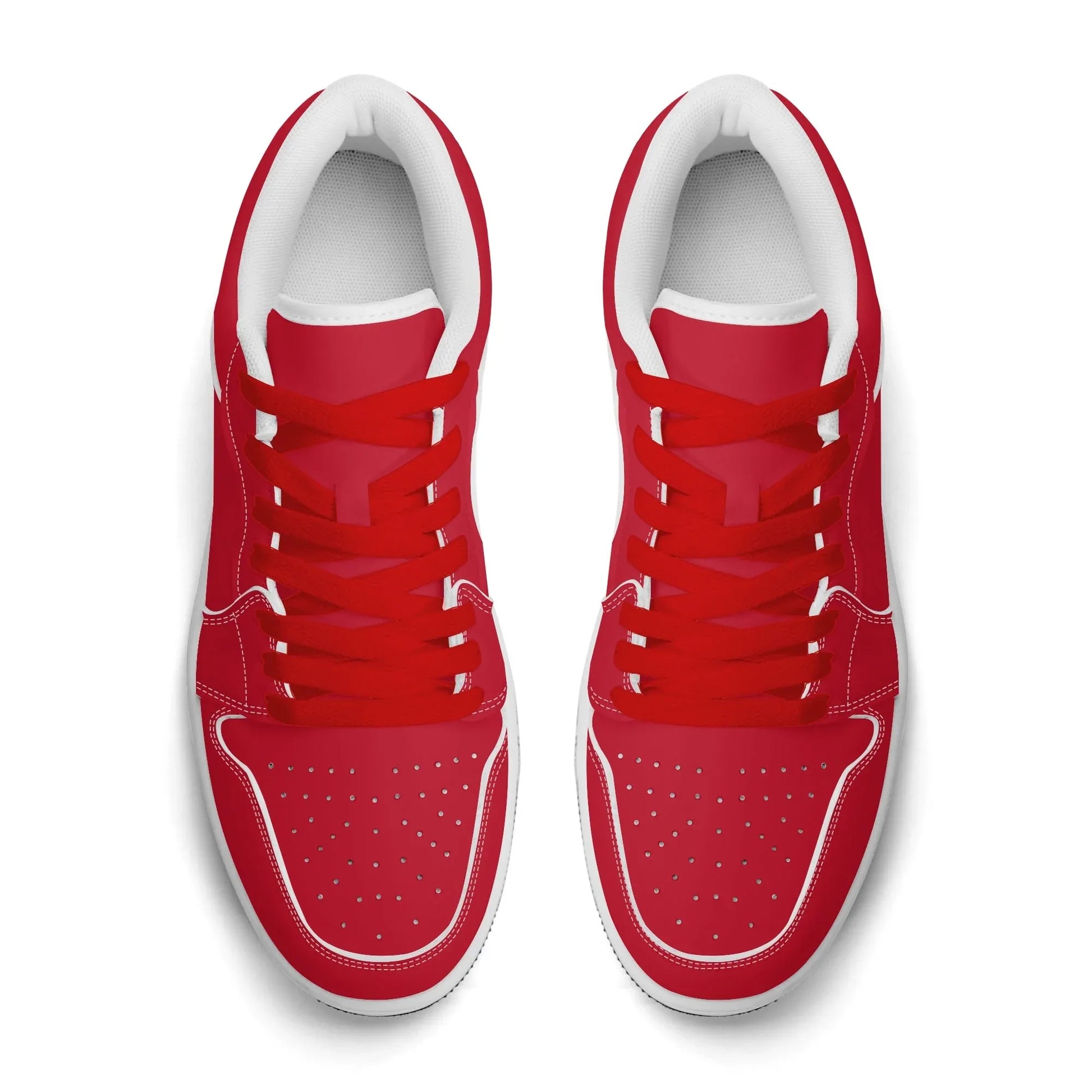rote-low-top-leder-sneaker-fur-damen-sneaker-jlr-design-17484 - JLR Design