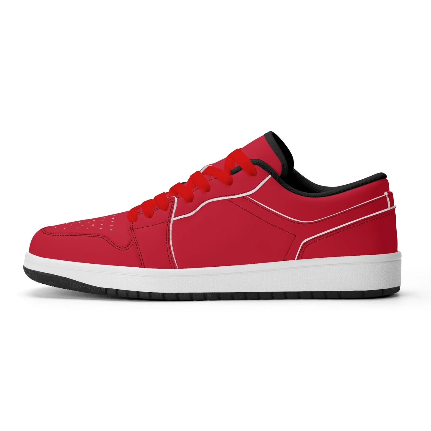 rote-low-top-leder-sneaker-fur-damen-sneaker-jlr-design-60538 - JLR Design