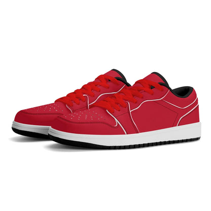 rote-low-top-leder-sneaker-fur-herren-sneaker-jlr-design-78851 - JLR Design