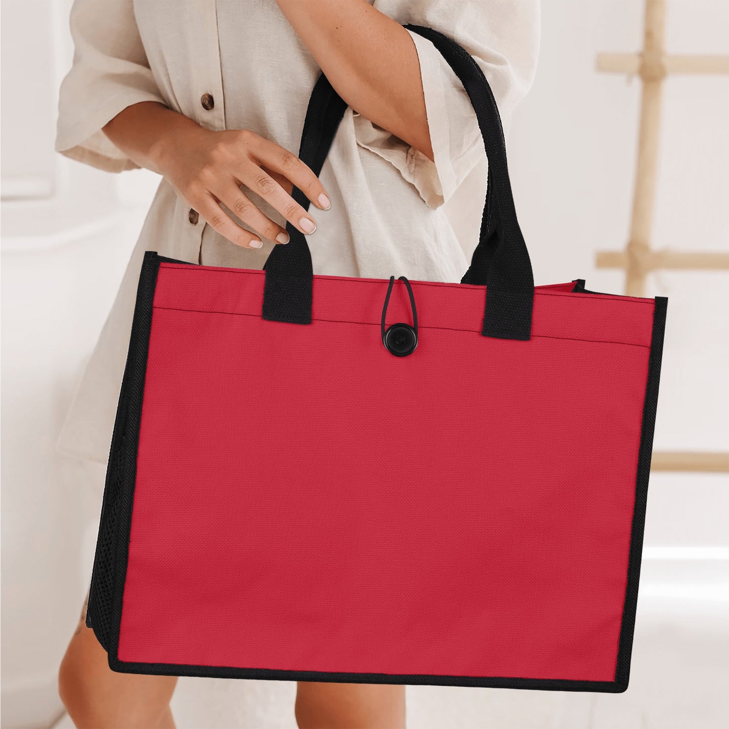 Rote Premium Canvas Shopper Tasche Einkaufstasche JLR Design