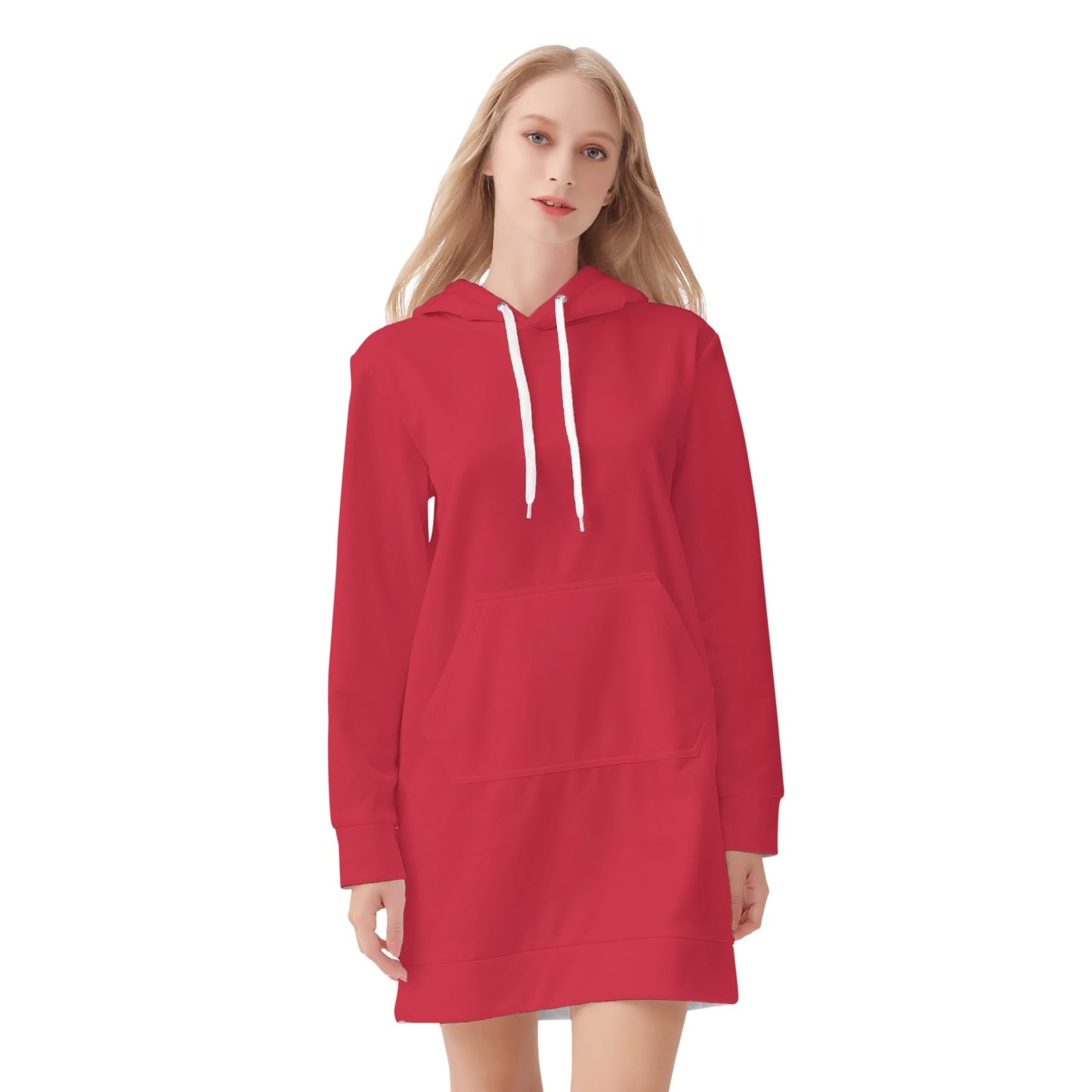 Roter Velvet Hoodie Dress Hoodiekleid JLR Design