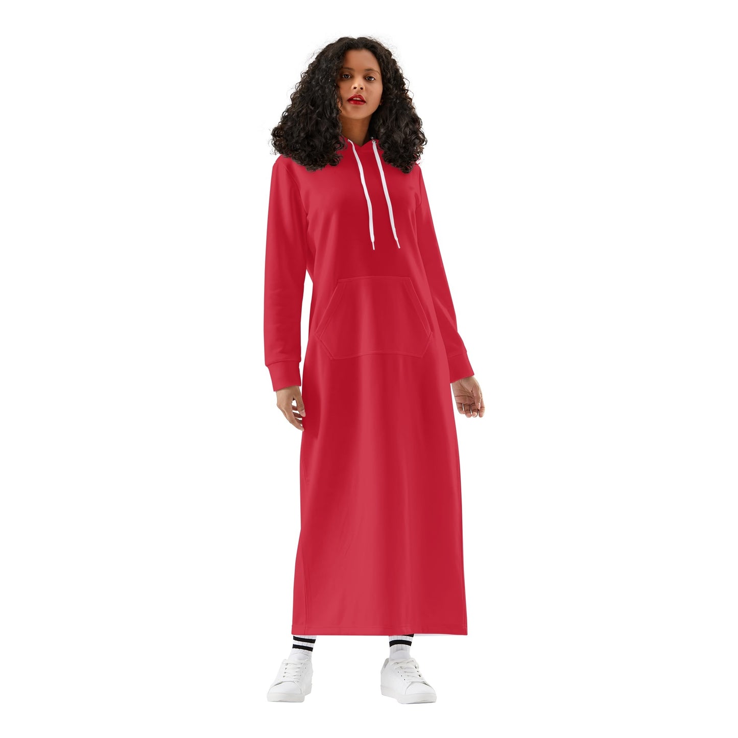 Rotes bequemes leichtes Hoodie Kleid Hoodiekleid JLR Design