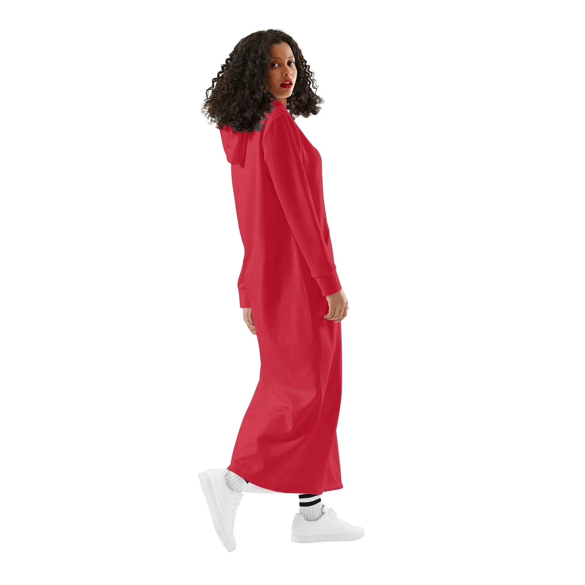 rotes-bequemes-leichtes-hoodie-kleid-hoodiekleid-jlr-design-19591 - JLR Design