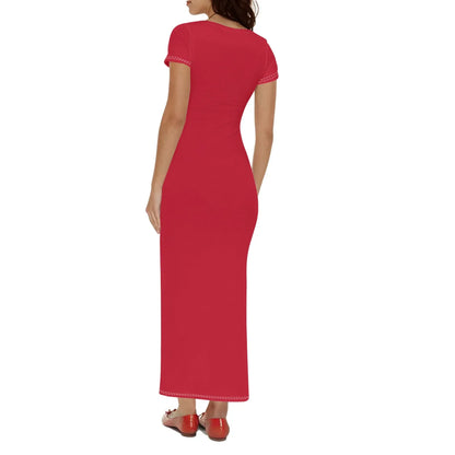 rotes-short-sleeve-long-dress-long-dress-jlr-design-41977 - JLR Design