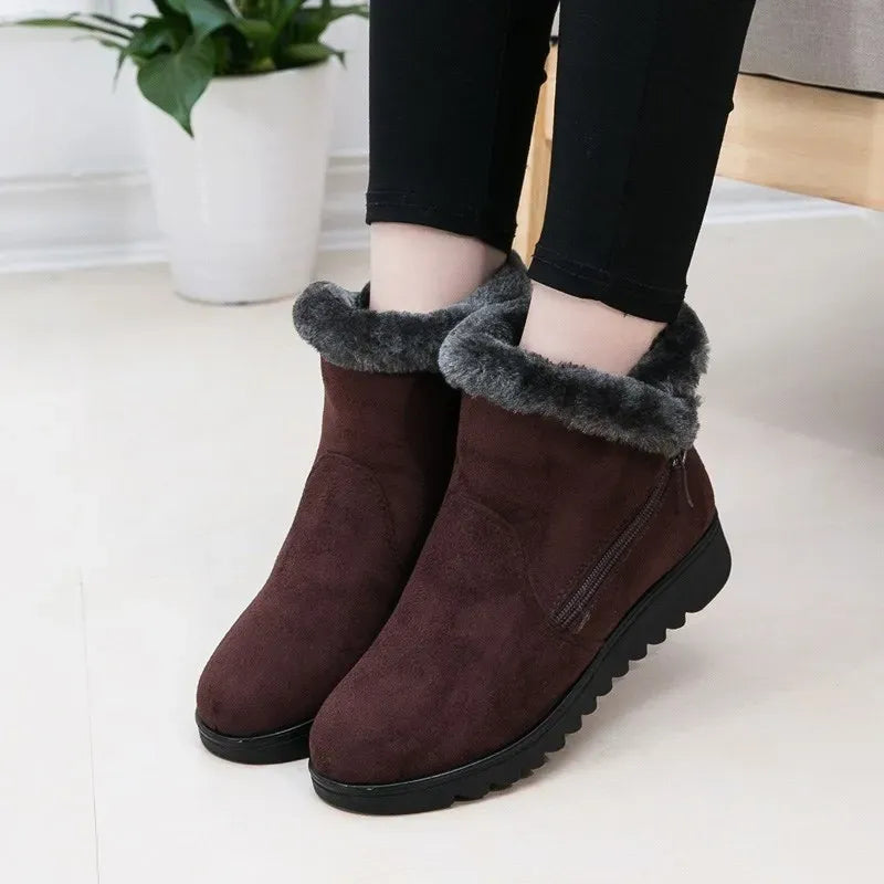 Rutschfeste Damen-Winterschuhe mit Zip Boots JLR Design