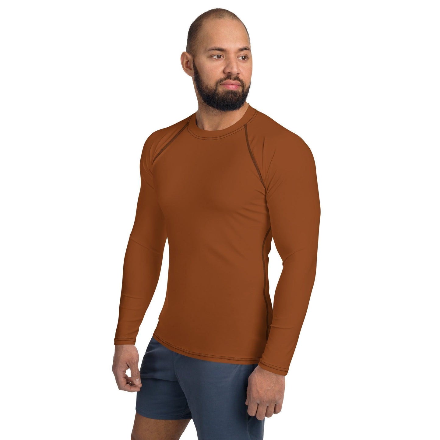 Saddle Brown Herren Rash Guard Rash Guard 54.99 4-Wege, Atmungsaktiv, bequem, braun, Brown, einfarbig, Elastan, Flachnaht, Guard, Hautschutz, Kompression, Langarmshirt, Männermode, Outdoor, Polyester, Rash, Saddle, Sand, Schwimmen, Sonnenschutz, Sportbekleidung, Strandmode, Stretchstoff, Surfen, trocknend, Wassersport, Wind JLR Design