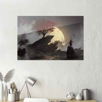 Sakura Moonshine Acryl-Metallposter Acyl+Alu Verbund 79.99 Acyl+Alu Verbund, Mondschein, Moonshine, Samurai JLR Design