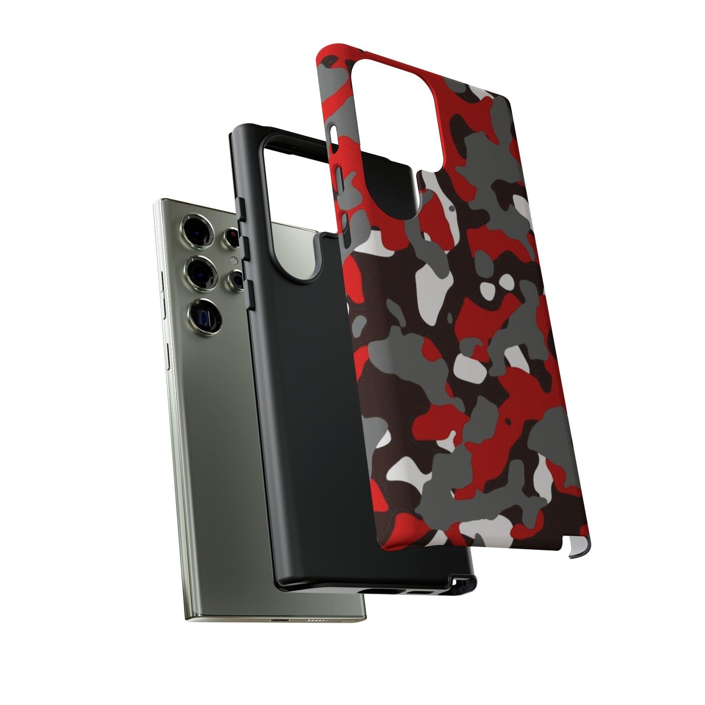 Samsung Galaxy Case Camouflage Schwarz Rot Weiss Grau Phone Case 36.99 Accessories, Galaxy, Glossy, iPhone Cases, Matte, Phone accessory, Phone Cases, Plus, S23, S23Plus, S23Ultra, Samsung, Samsung Cases, Ultra JLR Design