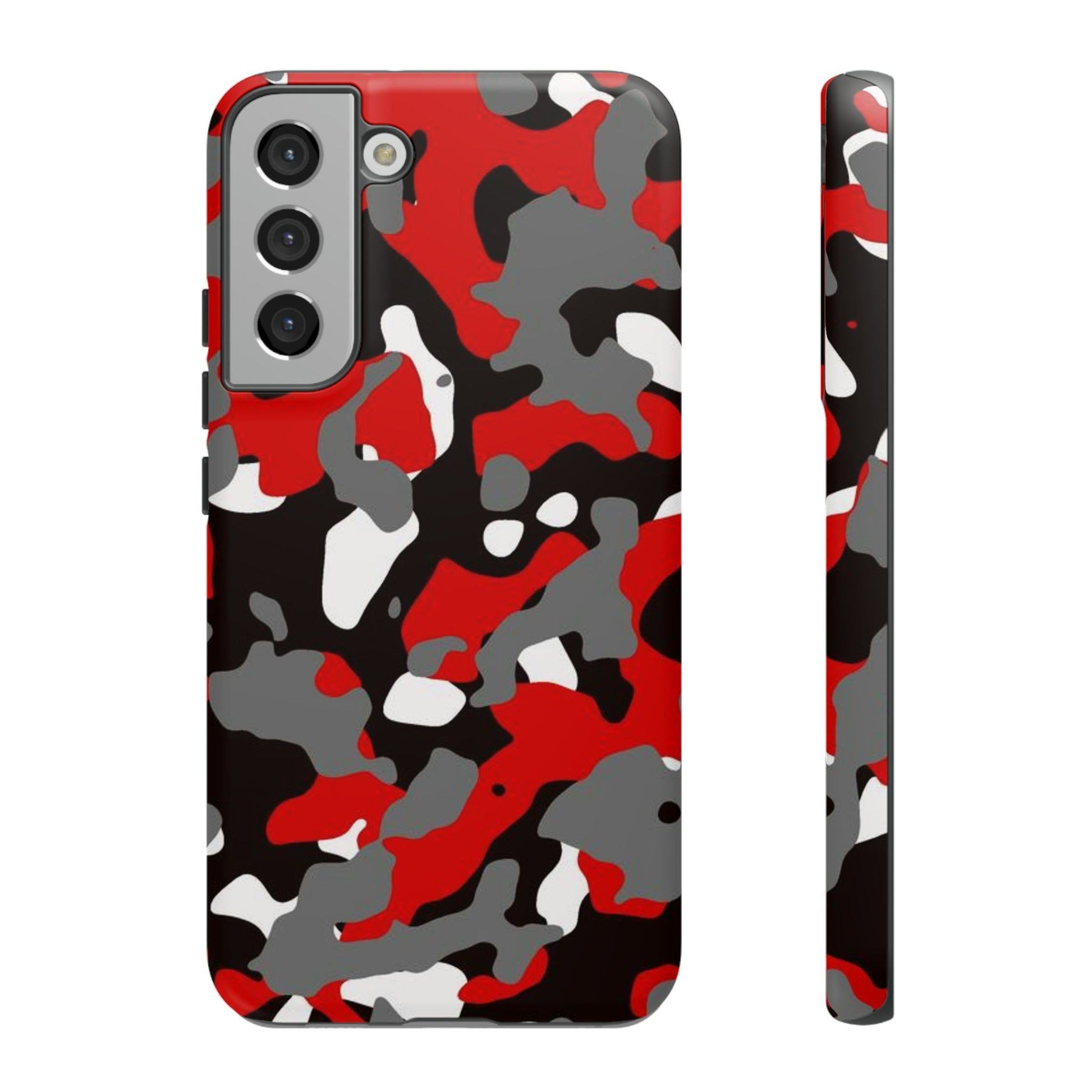 Samsung Galaxy Case Camouflage Schwarz Rot Weiss Grau Phone Case 36.99 Accessories, Galaxy, Glossy, iPhone Cases, Matte, Phone accessory, Phone Cases, Plus, S23, S23Plus, S23Ultra, Samsung, Samsung Cases, Ultra JLR Design