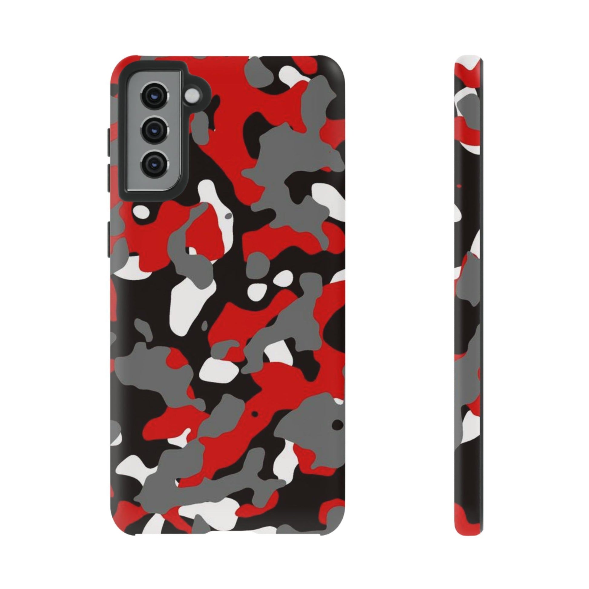 Samsung Galaxy Case Camouflage Schwarz Rot Weiss Grau Phone Case 36.99 Accessories, Galaxy, Glossy, iPhone Cases, Matte, Phone accessory, Phone Cases, Plus, S23, S23Plus, S23Ultra, Samsung, Samsung Cases, Ultra JLR Design