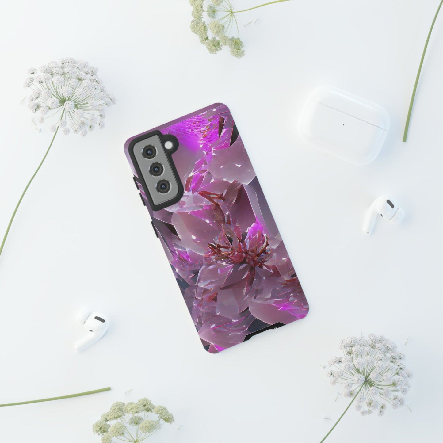 Samsung Galaxy Pink Flower Cover Phone Case 35.99 Accessories, Flower, Galaxy, Glossy, iPhone Cases, Matte, Phone accessory, Phone Cases, Pink, Samsung Cases, Tough, Valentine's Day Picks JLR Design