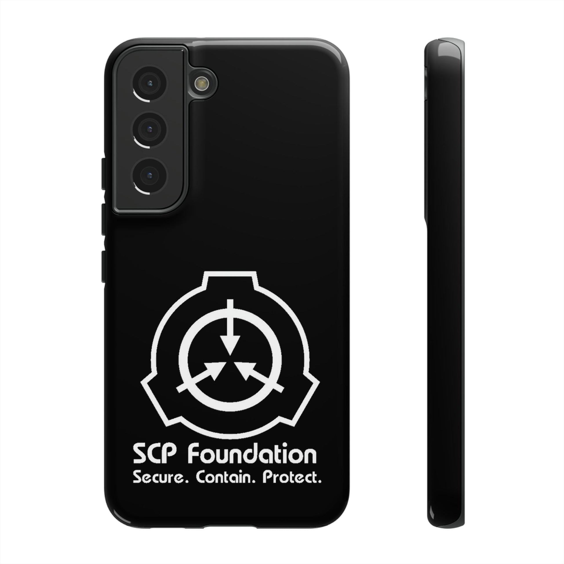 Samsung Galaxy SCP Foundation schwarz Cover Phone Case 39.99 Accessories, Aussenschale, Ausskleidung, Case, Cover, Foundation, Galaxy, Glossy, glänzend, Handyhülle, innere, iPhone Cases, Logo, matt, Matte, Phone, Phone accessory, Phone Cases, Plus, Polycarbonat, S23, S23Plus, S23Ultra, Samsung, Samsung Cases, schlagfest, Schutz, SCP, TPU, Ultra, Weiss, zusätzlicher JLR Design