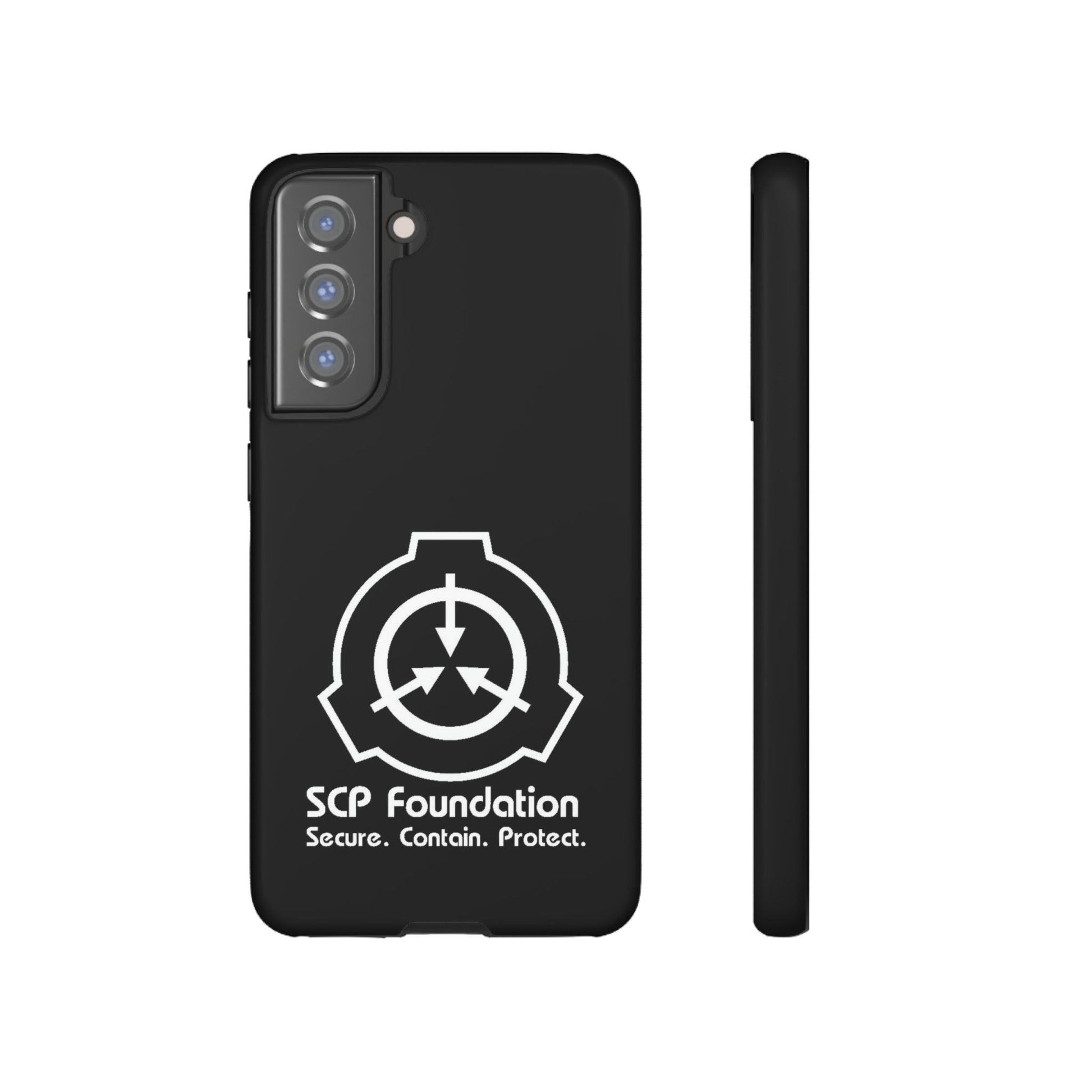 Samsung Galaxy SCP Foundation schwarz Cover Phone Case 39.99 Accessories, Aussenschale, Ausskleidung, Case, Cover, Foundation, Galaxy, Glossy, glänzend, Handyhülle, innere, iPhone Cases, Logo, matt, Matte, Phone, Phone accessory, Phone Cases, Plus, Polycarbonat, S23, S23Plus, S23Ultra, Samsung, Samsung Cases, schlagfest, Schutz, SCP, TPU, Ultra, Weiss, zusätzlicher JLR Design