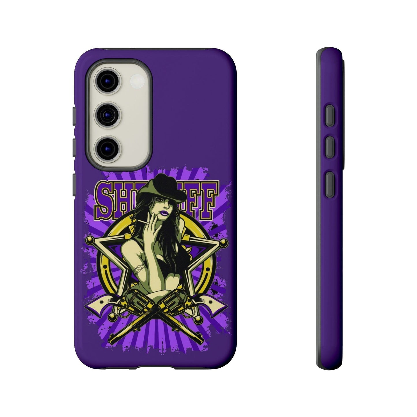 Samsung Galaxy Sheriff Cover Phone Case 36.99 Accessories, Aussenschale, Ausskleidung, Case, Cover, Galaxy, Glossy, glänzend, Handyhülle, innere, iPhone Cases, matt, Matte, Oberfläche, Phone, Phone accessory, Phone Cases, Plus, Polycarbonat, S23, S23Plus, S23Ultra, Samsung, Samsung Cases, schlagfest, Schutz, Sexy, Sheriff, TPU, Ultra, Woman, zusätzlicher JLR Design