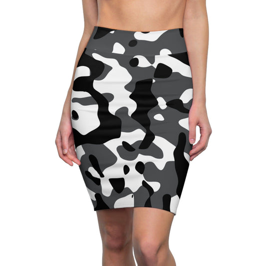 Schwarz Grau Weiß Camouflage Bleistiftrock All Over Prints 74.99 All Over Print, AOP, AOP Clothing, Assembled in the USA, Assembled in USA, Bleistiftrock, Camouflage, Grau, Made in the USA, Made in USA, Schwarz, Skirts & Dresses, Sublimation, Weiß, Women's Clothing JLR Design