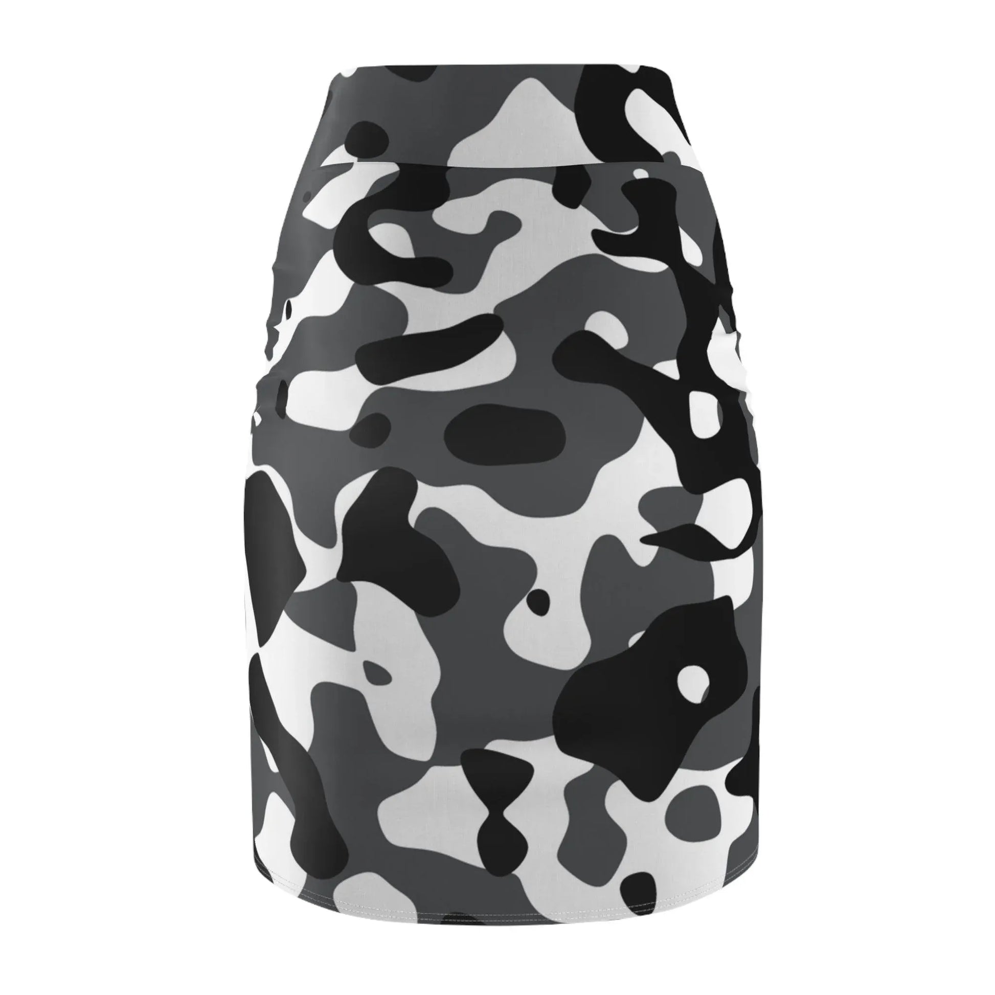 schwarz-grau-weiss-camouflage-bleistiftrock-all-over-prints-jlr-design-33560 - JLR Design